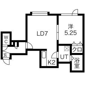 エムアイ・ドリーム(1LDK/2階)の間取り写真