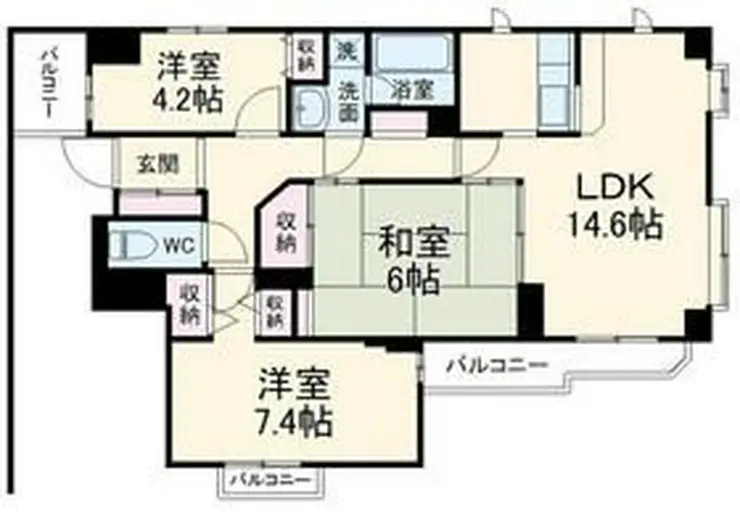 東急ドエルアルスあざみ野弐番館 6階階 間取り