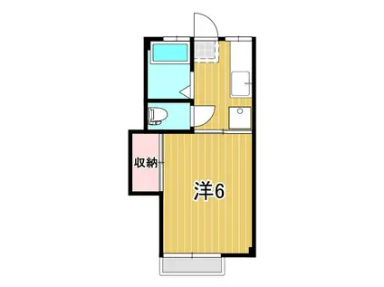 クランメール多賀(1K/2階)の間取り写真