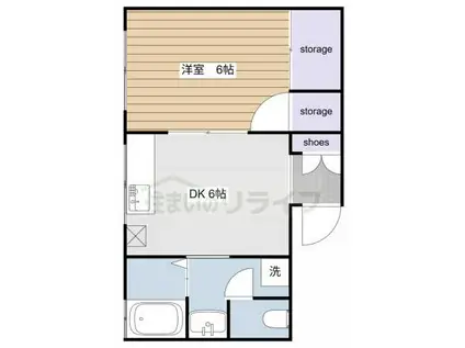 蓮田ビル(1DK/3階)の間取り写真