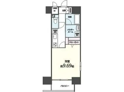 シエル新堀(1K/4階)の間取り写真