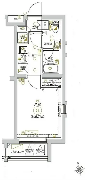 Le’a MARKS東白楽 4階階 間取り