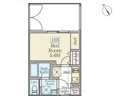 REVERESIDENCE三軒茶屋 レーヴレジデンス三軒茶屋(1K/1階)の間取り写真