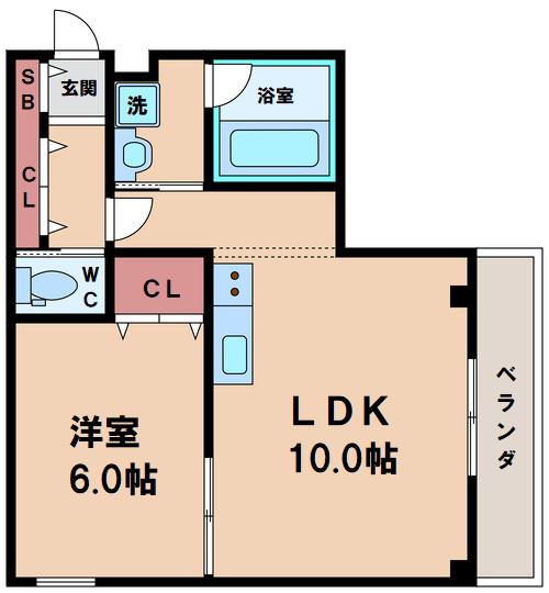 フォレスト(1LDK/3階)の間取り写真