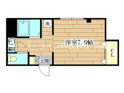 TS SQUAREAKUTAGAWA(1K/3階)の間取り写真