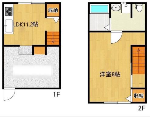 ヴォールデア田主丸(1LDK/1階)の間取り写真