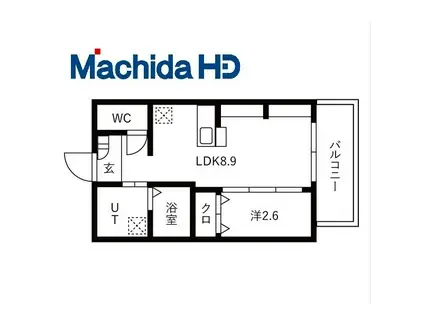 ジーイーオンズ(1LDK/4階)の間取り写真