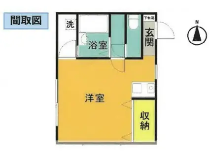 ハイマート東大宮(ワンルーム/3階)の間取り写真