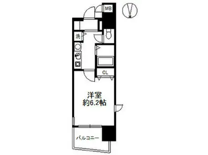 プレサンス桜通アベニュー(1K/10階)の間取り写真