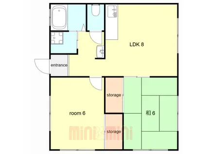 エルムハイツ(2LDK/2階)の間取り写真