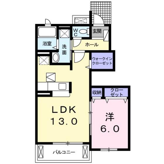 パインコーン一番館(1LDK/1階)の間取り写真