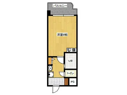 ウィルステージ霧ヶ丘(ワンルーム/2階)の間取り写真