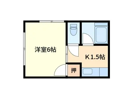 藤山荘(1K/1階)の間取り写真