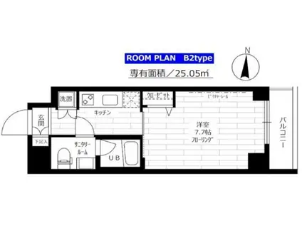 ステージファースト両国南アジールコート(1K/7階)の間取り写真