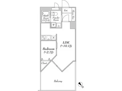 TRAVALORE淵野辺(1LDK/3階)の間取り写真