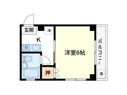 マンションミユキ(1K/3階)の間取り写真