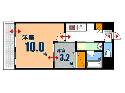 MELLROSE (2K/5階)の間取り写真