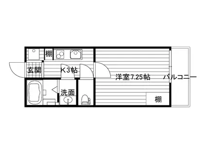 DOMANI INOKUCHI(1K/2階)の間取り写真
