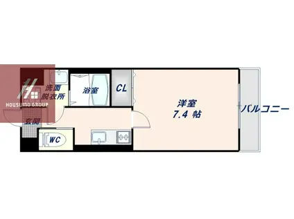 メゾン上小阪(1K/7階)の間取り写真