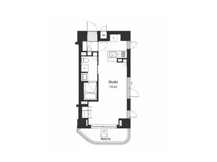 プライムアーバン麻布霞町(ワンルーム/8階)の間取り写真