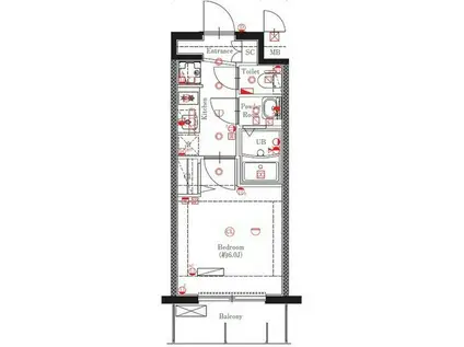 MAXIV名古屋(1K/6階)の間取り写真