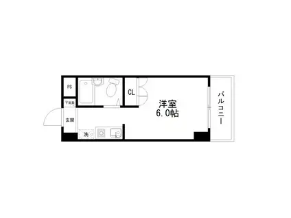 サンシープラザ(1K/4階)の間取り写真