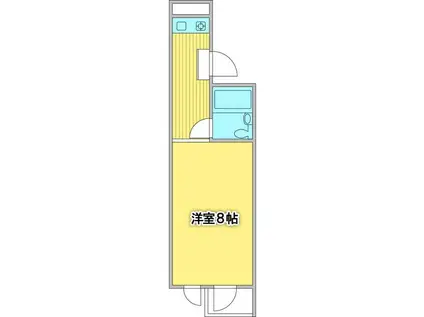 コンチネンタルハイツ医学部前(1K/1階)の間取り写真