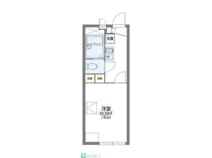 レオパレスフォレストII(1K/1階)の間取り写真