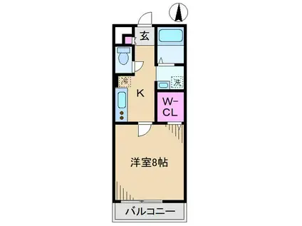 エコステージ王子神谷(1K/3階)の間取り写真