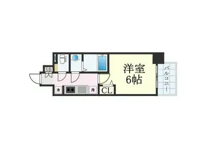 プレサンス野江内代ペルティエ(1K/10階)の間取り写真