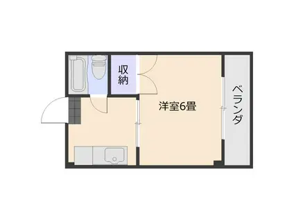 新照院ビル(1K/3階)の間取り写真