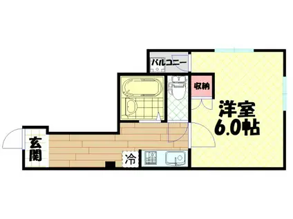 トレヴィの泉(1K/1階)の間取り写真