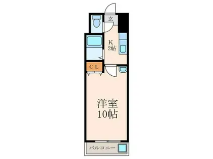 ニューエバーグリーン八幡(1K/7階)の間取り写真