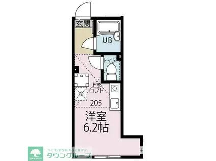 クレーンイーストヒルズ(ワンルーム/2階)の間取り写真