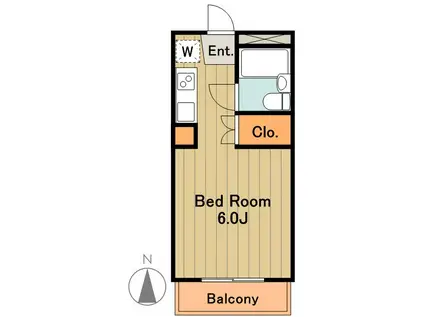 ストークレジデンスナカザワ(1K/4階)の間取り写真