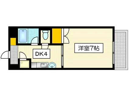 ラポール小町(1K/5階)の間取り写真