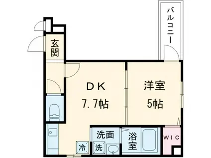 フジパレス枚方牧野I番館(1DK/3階)の間取り写真