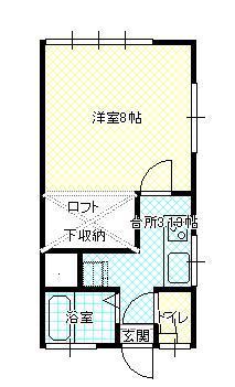 フラワーメイトアネックス(1K/1階)の間取り写真
