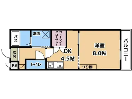 RAINBOW CITY REC II(1DK/1階)の間取り写真