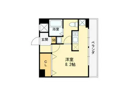 プール・トゥジュール梅田ウエストII(ワンルーム/6階)の間取り写真