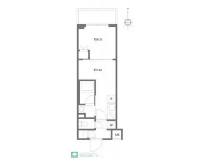 ハーモニーレジデンス蒲田アートヴィラ(1DK/3階)の間取り写真