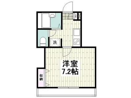 アルベルゴ(1K/1階)の間取り写真