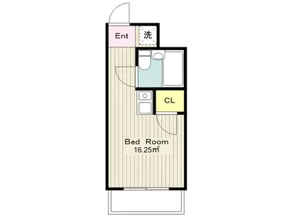 メゾン・ド・プレーヌ(ワンルーム/1階)の間取り写真