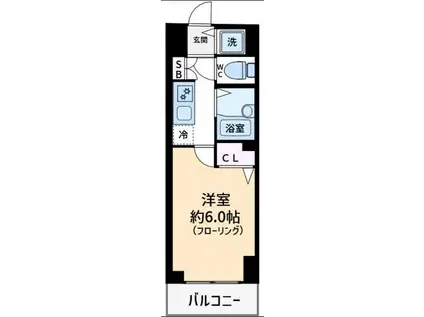 フェニックス日本橋蛎殻町(1K/2階)の間取り写真