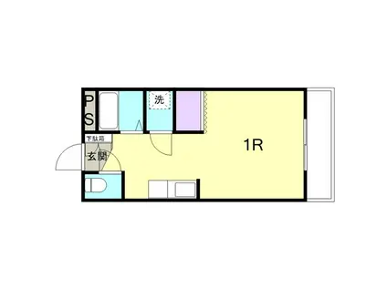 ハナノマンション(1K/2階)の間取り写真