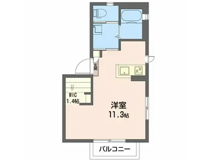 龍舎IIA(ワンルーム/2階)の間取り写真