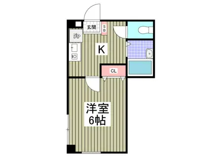 国松ビル(1K/1階)の間取り写真