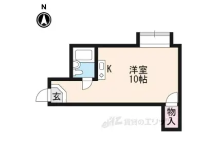 ラッジングハウス蘭Ⅴ(ワンルーム/3階)の間取り写真