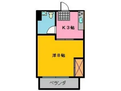 セントラルコーポ兼陽(1K/6階)の間取り写真