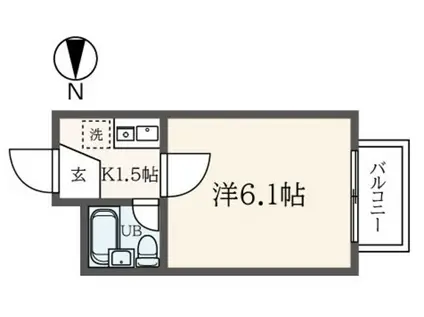 グレイスヒル(1K/2階)の間取り写真